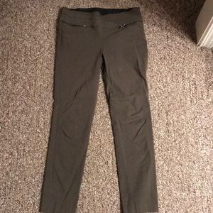 Candie’s olive green pull on skinny trousers.